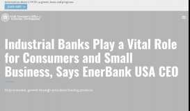 
							         Industrial Banks Play a Vital Role for Consumers and Small Business								  
							    