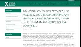 
							         Industrial Container Services, LLC, Acquires Drum Reconditioning ...								  
							    