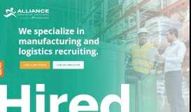 
							         Industrial & Manufacturing Staffing | Alliance Industrial								  
							    