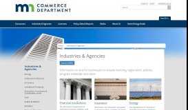 
							         Industries & Agencies / Minnesota.gov								  
							    