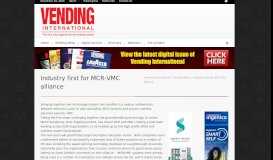 
							         Industry first for MCR-VMC alliance - Vending International								  
							    