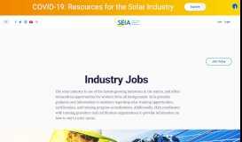 
							         Industry Jobs | SEIA - Solar Energy Industries Association								  
							    