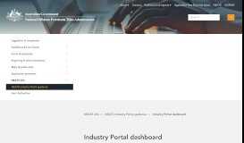
							         Industry Portal dashboard - nopta								  
							    