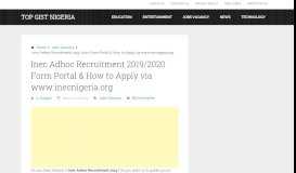 
							         Inec Adhoc Recruitment 2019/2020 Form Portal & How to Apply via ...								  
							    