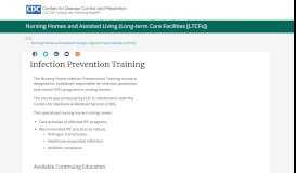 
							         Infection Prevention Training | CDC								  
							    
