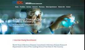 
							         Infectious Disease Research Dallas - North Texas Infectious Diseases								  
							    