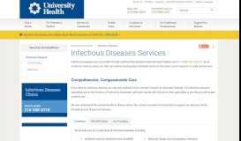 
							         Infectious Diseases Services | University Health System								  
							    