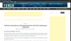 
							         Infinera Introduces Disaggregated Cell Site Gateways Solution ...								  
							    