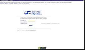 
							         INFINET - Payroll Entry Login Screen								  
							    