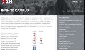 
							         Infinite Campus - Academics | d214								  
							    