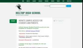 
							         Infinite Campus Access for Students and Parents - Hilltop High School								  
							    