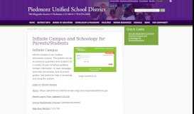 
							         Infinite Campus and Schoology for Parents/Students | Piedmont ...								  
							    
