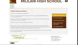 
							         Infinite Campus Assistance – Parents – Mililani High School								  
							    