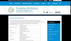 
							         Infinite Campus – Communications – Franklin-McKinley School District								  
							    