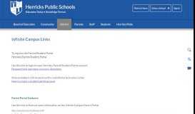 
							         Infinite Campus / Infinite Campus Links - Herricks Public Schools								  
							    