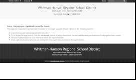 
							         Infinite Campus Login - Whitman-Hanson Regional School District								  
							    