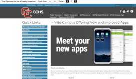 
							         Infinite Campus Offering New and Improved Apps - CCHS								  
							    
