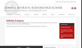 
							         Infinite Campus – Online Grading System – Admiral Arthur W. Radford ...								  
							    
