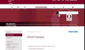 
							         Infinite Campus - Ossining Union Free School District								  
							    