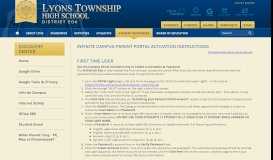 
							         Infinite Campus Parent Portal Activation Instructions - Lyons Township ...								  
							    