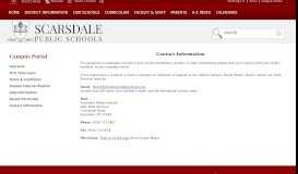 
							         Infinite Campus Parent Portal / Contact Information - Scarsdale Schools								  
							    