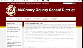 
							         Infinite Campus Parent Portal - McCreary County School District								  
							    