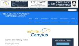 
							         Infinite Campus - Philadelphia Academy Charter School's								  
							    