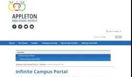 
							         Infinite Campus Portal - Appleton Area School District								  
							    
