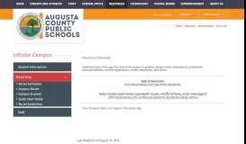 
							         Infinite Campus / Portal Help - Augusta County Public Schools								  
							    