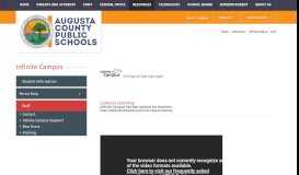 
							         Infinite Campus / Staff - Augusta County Public Schools								  
							    