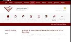
							         Infinite Campus / Welcome - Temecula Valley Unified School District								  
							    
