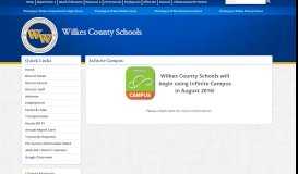 
							         Infinite Campus - Wilkes County Schools								  
							    