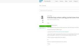 
							         Infinite loop when calling portal iview from ASP.NET page - SAP ...								  
							    