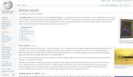 
							         Infinity mirror - Wikipedia								  
							    