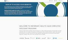 
							         Infirmary Health iSave Employee Discount Program - Corestream								  
							    