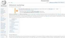 
							         Influencer marketing - Wikipedia								  
							    
