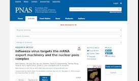 
							         Influenza virus targets the mRNA export machinery and the nuclear ...								  
							    