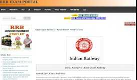 
							         (Info) East Coast Railway | RRB EXAM PORTAL - Indian Railways ...								  
							    