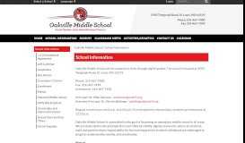 
							         Info - Oakville Middle School - Mehlville School District								  
							    