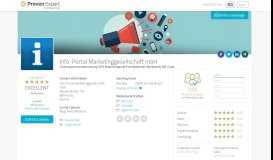 
							         Info-Portal Marketinggesellschaft mbH Experiences & Reviews								  
							    