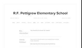 
							         Info — R.F. Pettigrew Elementary School								  
							    