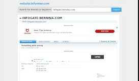 
							         infogate.bernina.com at WI. BERNINA Infogate								  
							    