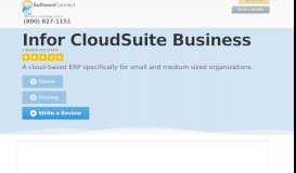 
							         Infor CloudSuite Business | ERP Software | 2019 Reviews, Pricing								  
							    