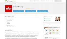 
							         Infor CPQ Reviews | TechnologyAdvice								  
							    