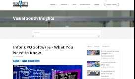 
							         Infor CPQ Software - What You Need to Know - Visual South								  
							    