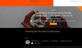 
							         Informatica Partner Program Blog - The Informatica Blog								  
							    