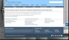 
							         Information about Attorney Annual Registration and Payment - NJ Courts								  
							    