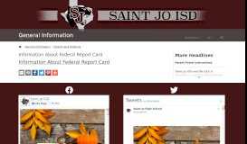 
							         Information About Federal Report Card - Saint Jo ISD								  
							    