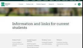 
							         Information and links for current students - University of Roehampton								  
							    