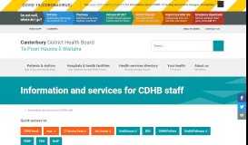 
							         Information and services for CDHB staff | Canterbury DHB								  
							    